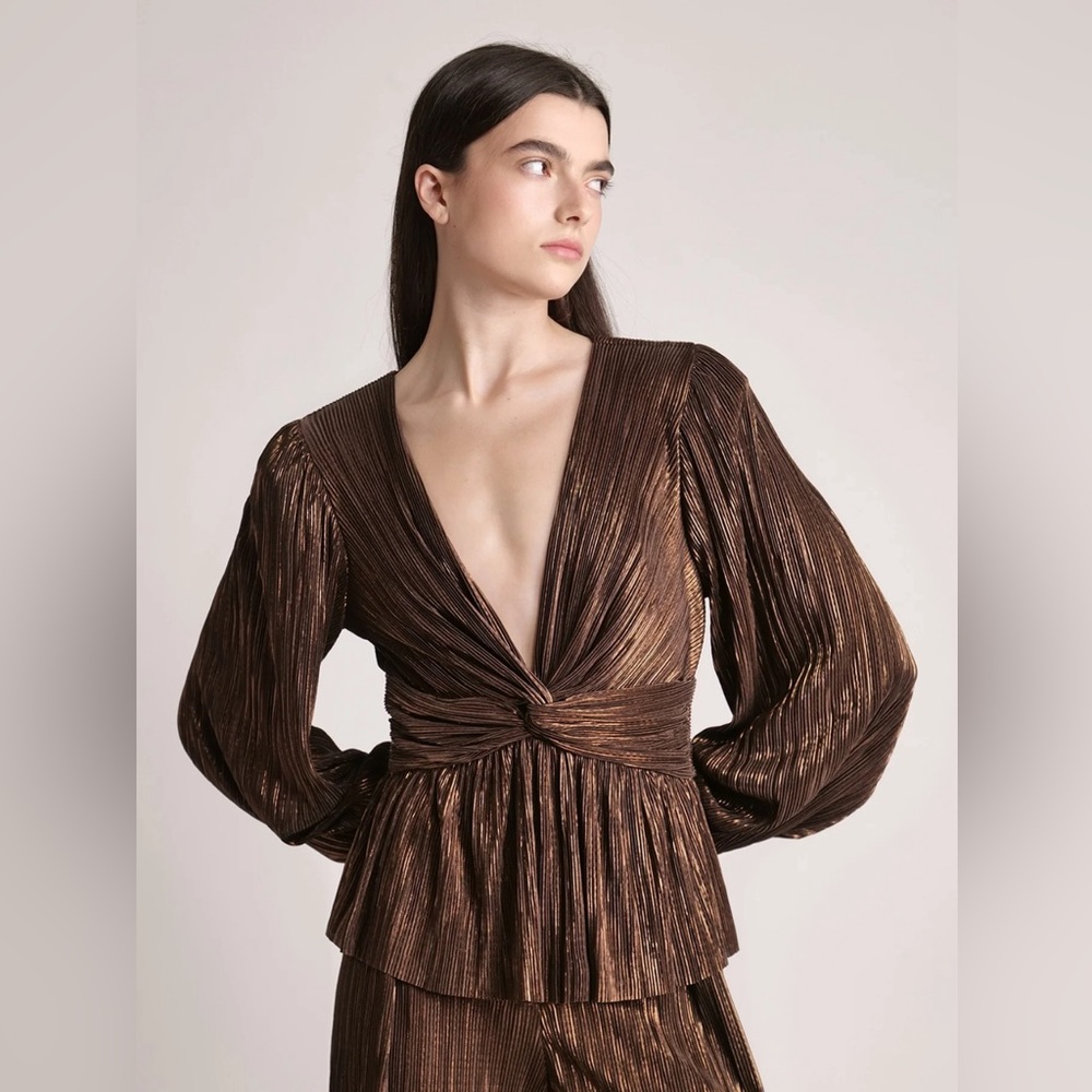 Sabina Musayev Ifat Top in Dark Brown - Picture 3 of 9